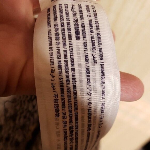 Abercrombie Kids Girls Black White Heathered Open Front Duster Cardigan Sweater - Picture 5 of 5